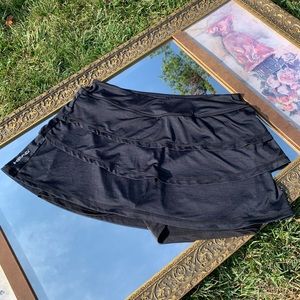 Black Ruffled Head Tennis Skirt Skort